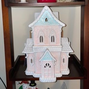 Pastel Pink Gingerbread house